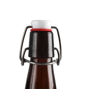 批发1升1000毫升摆顶廉价空琥珀色玻璃啤酒瓶 - Product Image 5