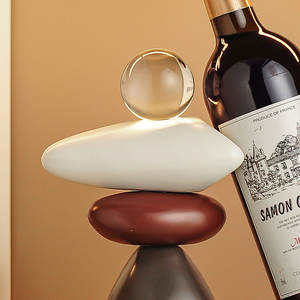 Portabottiglie in ceramica creativa con Base in legno decorazione e accessorio <span class=keywords><strong>per</strong></span> la casa da <span class=keywords><strong>salotto</strong></span> <span class=keywords><strong>per</strong></span> TV e decorazione da scrivania - Product Image 6