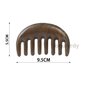 Cepillo de masaje para el cuero cabelludo con logotipo personalizado, peine de madera para el crecimiento del cabello, peine de sándalo con alambre dorado, peine de masaje, regalo para mujeres, cepillo de masaje para el cabello - Product Image 2