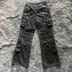 DENIMGUYS <span class=keywords><strong>Pantaloni</strong></span> in <span class=keywords><strong>Ecopelle</strong></span> Personalizzati da Uomo Stile Vintage <span class=keywords><strong>con</strong></span> Tasche Multiple - Product Image 1