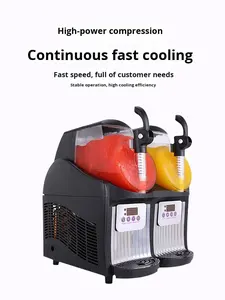 เครื่องทำน้ำแข็งปั่นและเครื่องดื่ม MKK Mini Household 2 ถัง - เครื่องทำเกล็ดหิมะไฟฟ้า อัตโนมัติเต็มรูปแบบ เครื่องทำสมูทตี้ - Product Image 4