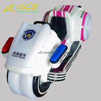 Véhicule d'amusement à double place ACS pour enfants, construction métallique, support japonais, fonctionnalités lumineuses, pour usage commercial intérieur