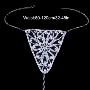 Strass cristal taille ventre chaîne femmes <span class=keywords><strong>Diamante</strong></span> ensemble de sous-vêtements gland Festival fête Chic chaîne Sexy corps bijoux #0073 - Product Image 6