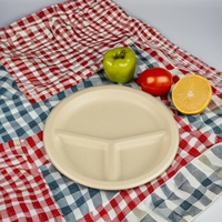Vente en gros de barquettes jetables 100% naturelles biodégradables compostables en bagasse Emballage en canne à sucre Forme ronde Couvercle Salade