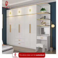Blanc personnalisé d'usine avec combinaison de coiffeuse Appartement Hôtel Résidentiel Armoire entière Armoire Mobilier de maison Design