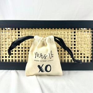 Customizable Organic Cotton Drawstring Jewelry <b>Packaging</b> <b>Bag</b> Custom Brand Logo Eco-Friendly Biodegradable Pouch <b>Bag</b> - Product Image 1