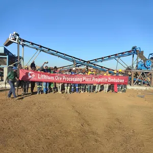 Planta de procesamiento de mineral de litio, con máquinas de flotación