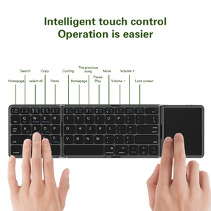 Mới gấp ba màn hình cảm ứng bàn phím nạp tiền BT ánh sáng không dây mỏng xách tay Bàn phím mini nhà máy bán buôn xuyên biên giới - Product Image 4