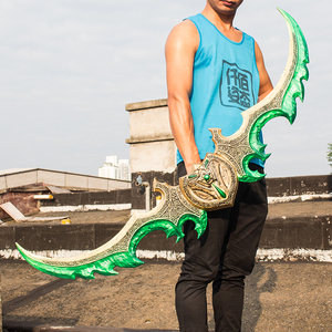 125cm <span class=keywords><strong>World</strong></span> <span class=keywords><strong>of</strong></span> <span class=keywords><strong>Warcraft</strong></span> Arme Warglaive d'Azzinoth Jouet Épée pour Cosplay - Product Image 3