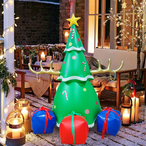 Árbol <span class=keywords><strong>de</strong></span> <span class=keywords><strong>Navidad</strong></span> Inflable Gigante Joyee, Ecológico, <span class=keywords><strong>de</strong></span> 3 Niveles, <span class=keywords><strong>de</strong></span> PVC, <span class=keywords><strong>con</strong></span> Estampado <span class=keywords><strong>de</strong></span> <span class=keywords><strong>Bastones</strong></span> <span class=keywords><strong>de</strong></span> <span class=keywords><strong>Caramelo</strong></span>, 210x110cm, Estilo Adorable para Decoración <span class=keywords><strong>de</strong></span> Jardín - Product Image 2