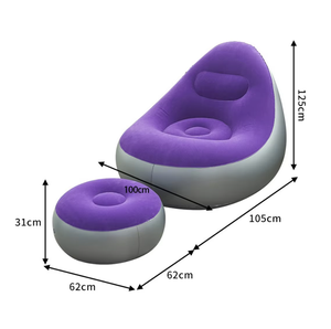 customized Inflatable <strong>Air</strong> <strong>Sofa</strong> Portable Lounger <strong>Air</strong> <strong>Sofa</strong> Chair Single Outdoor Lazy <strong>Air</strong> <strong>Sofa</strong> <strong>Bed</strong> With Footstool - Product Image 5