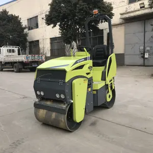 1000 KG Briggs & Stratton Hidrolik Titreşim Tandem Yol Silindiri Asfalt Kaldırım