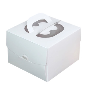 Bán buôn Bánh Ngọt Bánh hộp đồng bằng màu trắng trong suốt Bánh hộp với cửa sổ cho đám cưới sinh nhật đảng ủng hộ - Product Image 5