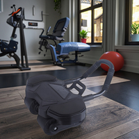 Nouvelle conception pour usage domestique, roue abdominale à 4 roues en EVA et acier avec rebond automatique et tapis de genoux pour l'entraînement musculaire