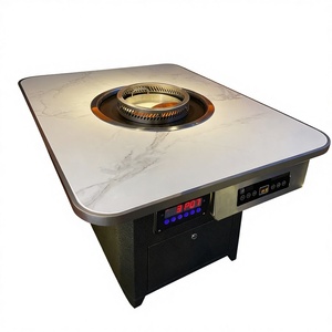 Mesa de Comedor Inteligente y Moderna para Restaurante con Purificación de Aire para Uso Comercial en Exteriores, Centro Comercial, Barbacoa sin Humo - Product Image 2