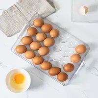 المطبخ الثلاجة الفريزر جديدة لحفظ البيض صندوق تخزين تكويم مع قفل غطاء الغبار واقية مقاوم للرطوبة متعددة حجم البيض حامل
