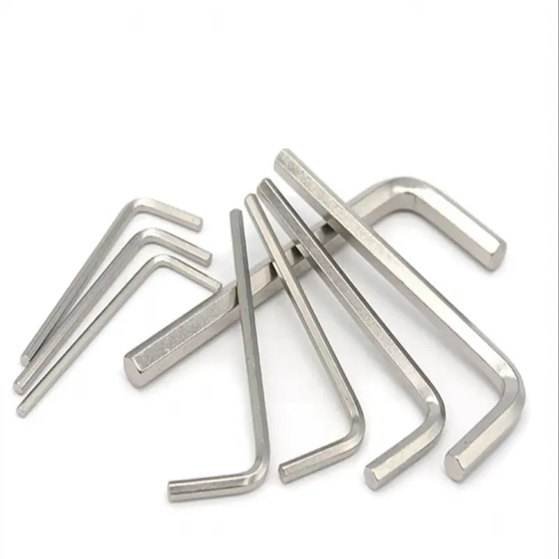 Professional manufacturer customized nickle plated hex key wrench for hex socket head screws bending metal