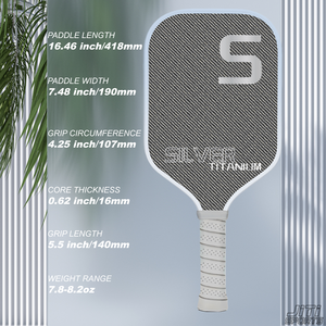 Vợt cầu lông HC118R Pickleball, dây titan bạc, công nghệ đẩy thế hệ 3, tạo hình nhiệt, bề mặt có vân, đạt chuẩn USAPA, trọng lượng nhẹ - Product Image 2