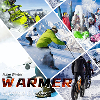 Gants chauffants à piles Dr.Warm pour l'hiver, gants chauffants pour moto avec logo personnalisé, gants chauffants à cinq doigts