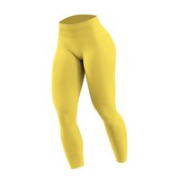 Legging de sport pour femme, style européen, taille haute, effet ventre plat et fessier galbé, antidérapant, en Spandex/Nylon Velours
