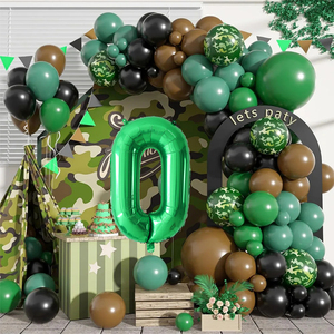 <span class=keywords><strong>Army</strong></span> <span class=keywords><strong>Birthday</strong></span> Party Dekorationen liefert Military Camo Party Camouflage Netting Ballon Arch Garland Kit - Product Image 1