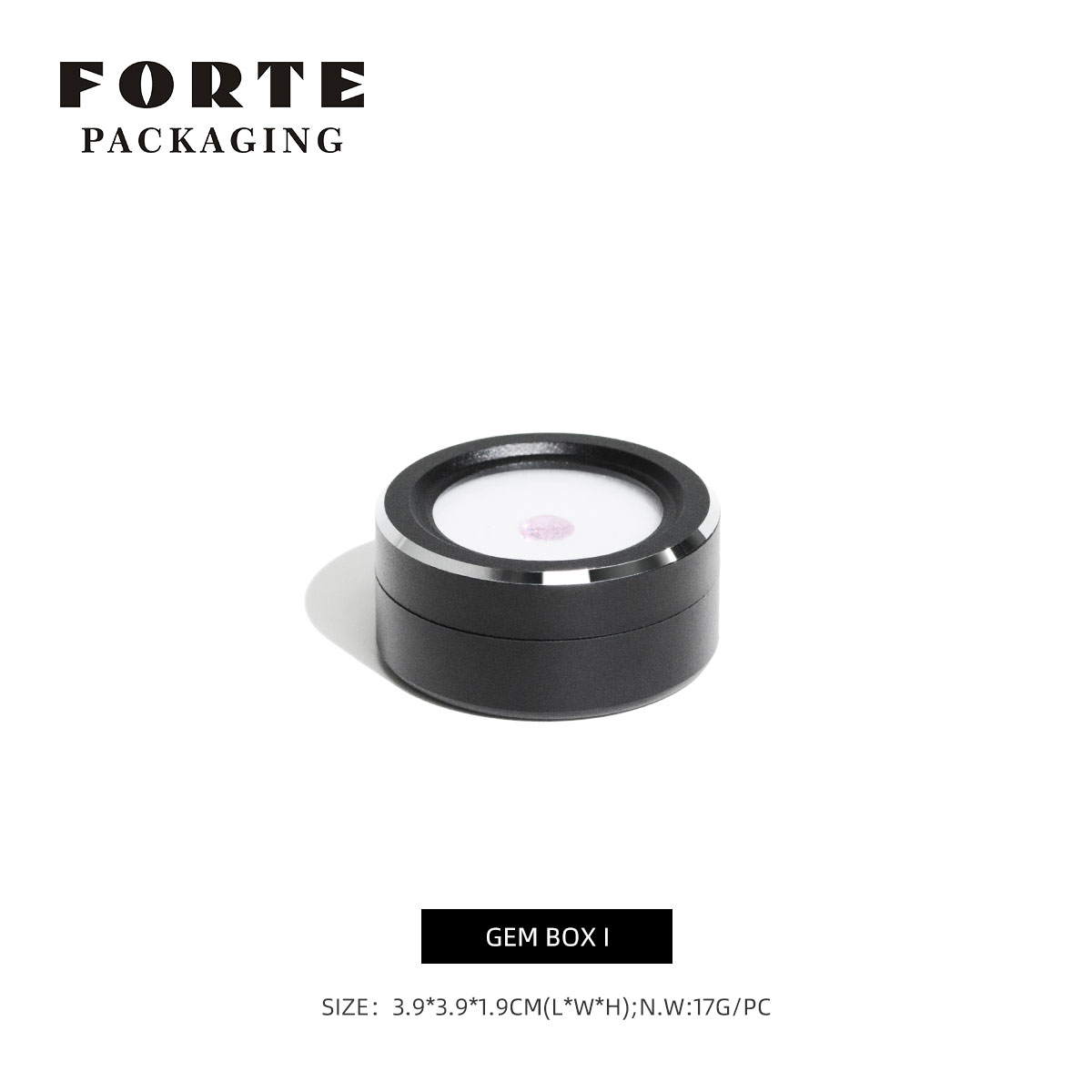 Boîte à bijoux ronde noire