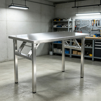 Table à manger rectangulaire pliante moderne en acier inoxydable, imperméable et durable pour la maison, les mariages, les conférences et les événements