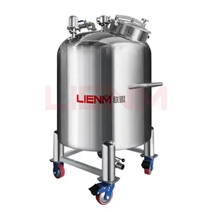 LIENM-tanque de almacenamiento de aceite y Perfume SS316L, depósito de almacenamiento de champú, crema, jabón líquido, con Motor de mezcla y Sensor de nivel de líquido suministrado