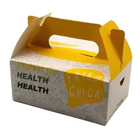 Kutusu almak tavuk kendi Logo ile özel yağ geçirmez standı patates kızartması kutusu