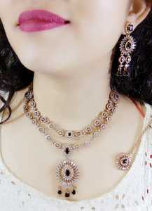 ชุดเครื่องประดับเจ้าสาวอินเดียคุณภาพสูงชุดเครื่องประดับสำหรับโฆษณา2025เพชรโมอิสซาไนต์สุดหรูของขวัญหมั้นงานแต่งงาน - Product Image 2