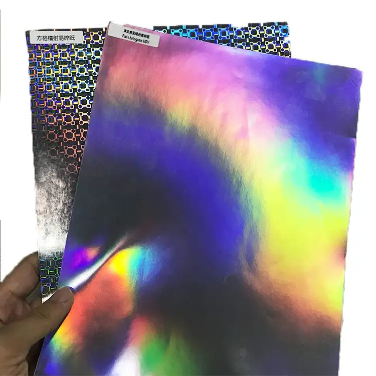 Promotion Minrui Plain Hologram Destructible Radium paper sheet,Hologram Vinyl Eggshell security papers in A4 sheets