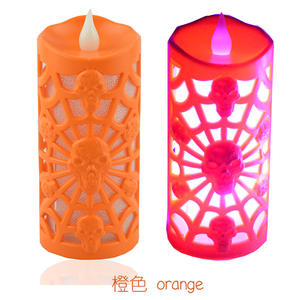 Velas Led parpadeantes de <span class=keywords><strong>calabaza</strong></span>, luces de plástico para Halloween, decoración para fiesta de Halloween, velas baratas - Product Image 5