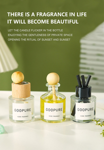 Difusor de Aromaterapia Ecológico Zyen de 50 ml con Bola de Madera, Larga Duración de 3 Meses, Diseño de Vidrio sin Llama para Uso Doméstico - Product Image 6