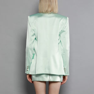 Su misura di Alta Qualità Classico Blazers Doppio-Petto <span class=keywords><strong>Raso</strong></span> di Seta Pulsante Verso Il Basso Da Sera Del Partito di Lavoro Vestito Convenzionale Per Le Donne - Product Image 5