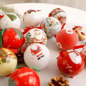 تخصيص رغوة عيد الميلاد الكرة قلادة مع تصميم ثلج شنقا زخرفة للزينة شجرة - Product Image 3