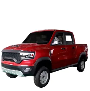 Chinese Trade Cargo Button Start Double Row Road 4 Seat Electric Pickup Truck For Sale