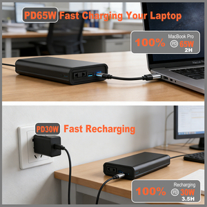 Batería Externa OEM <span class=keywords><strong>de</strong></span> 25000mAh o 27500mAh con Enchufe <span class=keywords><strong>de</strong></span> CA y Salida AC85W, Estación <span class=keywords><strong>de</strong></span> Energía Portátil para Exteriores, Batería Externa <span class=keywords><strong>de</strong></span> CA para Celulares iPhone - Product Image 5