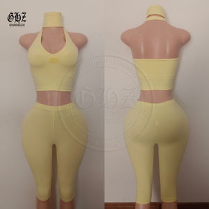 Primavera Estate 2026 Abbigliamento Donna Y2K, Tute Personalizzate con LOGO, Giacca Yoga e Pantaloni Capri, Set Leggings da Donna in Due Pezzi - Product Image 3