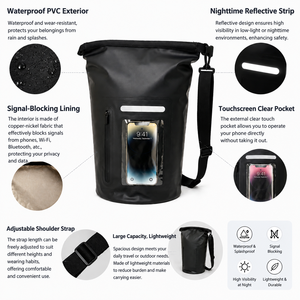 Sac à dos étanche anti-signaux 5G 6G <span class=keywords><strong>WIFI</strong></span> Bluetooth GPS, protège les informations personnelles contre le piratage - Product Image 4