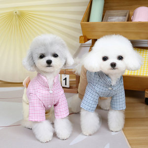 Moda Primavera Verano Ropa para perros y gatos Oso de dibujos animados Perro pequeño Mascota Pantalones con correa para cuatro patas - Product Image 3