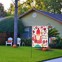Drapeau de jardin de Noël « Let It Snow » avec bonhomme de neige en polyester pour la décoration extérieure de la véranda, de la pelouse et de la maison en hiver