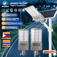 Lampadaire solaire LED de jardin extérieur étanche IP67 en aluminium moulé sous pression de haute qualité 100W 200W 300W 500W 600W 800W