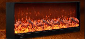 Cheminées électriques à <span class=keywords><strong>flamme</strong></span> murales modernes OEM Chauffage Écran LED Cheminée électrique à LED CE Ménage 1500W 1mm Noir - Product Image 6