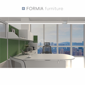 Conjunto Modular de Oficina Moderna, Muebles de Cubículo, Estaciones de Trabajo, Escritorio para 2 Personas con Separador - Product Image 4