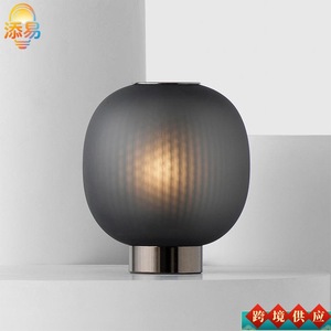 Lámpara de mesa, linterna de cristal E27, LED, control por interruptor, sala de estar, dormitorio, diseño sencillo - Product Image 5