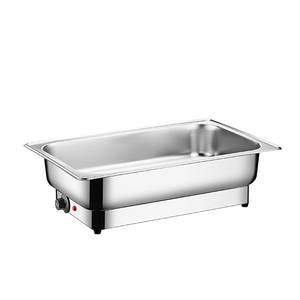 Kompor sup elektrik 8L, Stainless Steel dan prasmanan tembaga, piring Chafing, pemanas sup untuk melayani makanan - Product Image 5