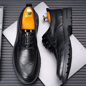 รองเท้าหนังลำลองสำหรับผู้ชายสีน้ำตาลพื้นนุ่มรองเท้าออกซ์ฟอร์ดสำหรับใส่ทำงานสำนักงานอาชีพเยาวชนอายุ 18-40 ปี - Product Image 2