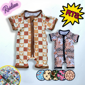 Ruidian Princess Halloween Print Bamboo Short Zippy Romper Baby Zipper Ready Stock Infant Outfit Bamboo Fiber Baby Short Zippy - Product Image 3