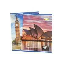 Cahier d'exercices classique à grands carreaux, 96 pages, avec impression de logo personnalisable, pour la mode et l'exercice