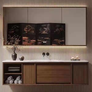 Mueble de Baño Flotante Moderno y Minimalista de Madera, Tocador de Baño Individual para Apartamentos Grandes - Product Image 5